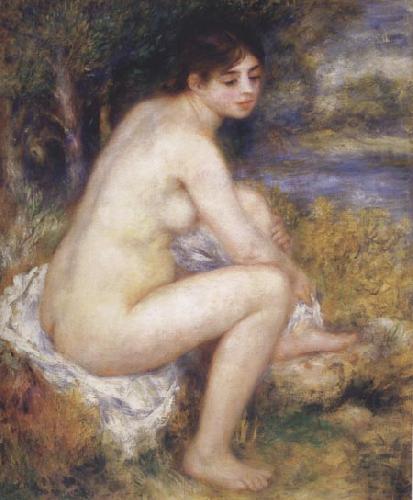 Female Nude in a Landscape, Pierre Renoir